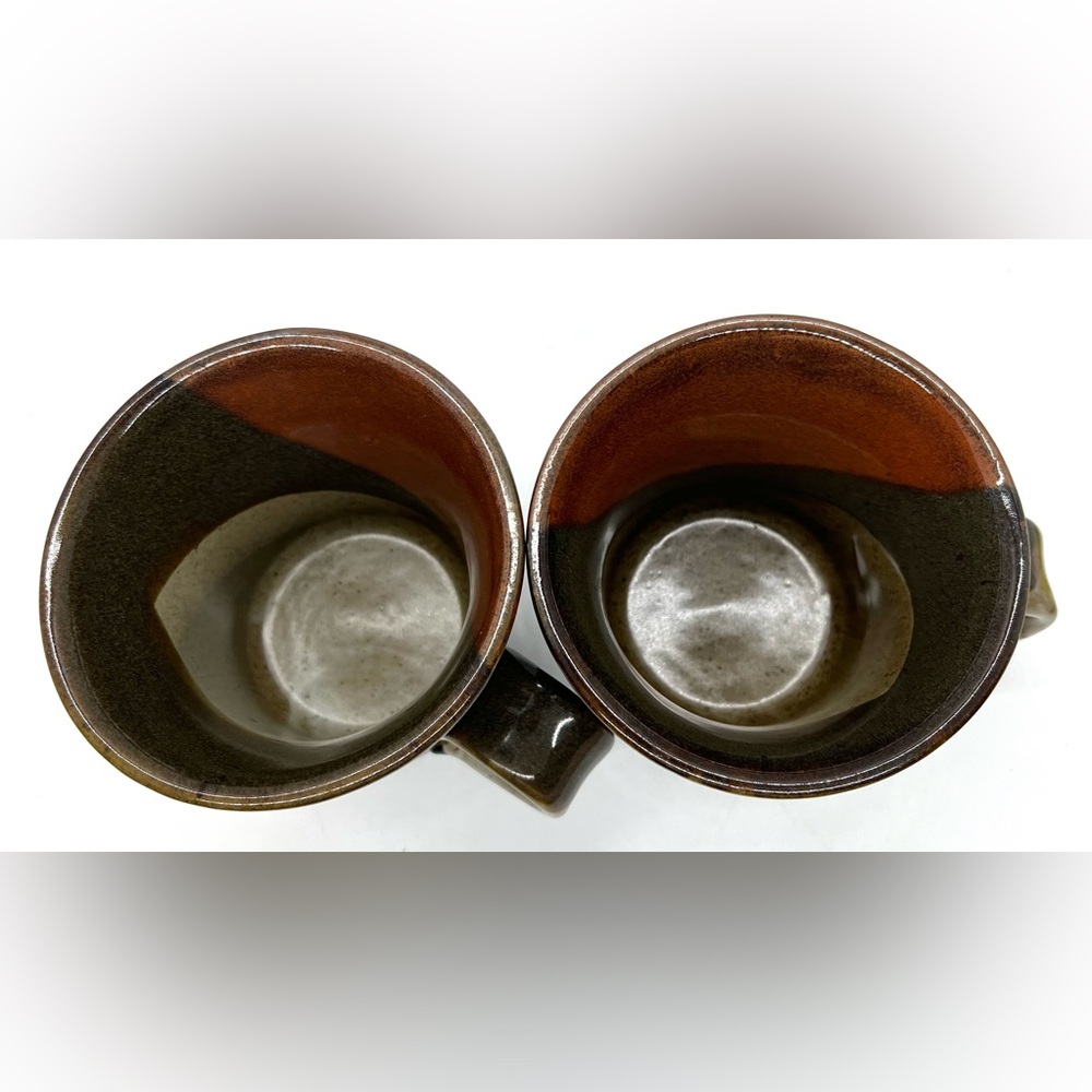 Y2K Signed John Freimarck Set of 2 Studio Pottery Mugs - Picture 11 of 16